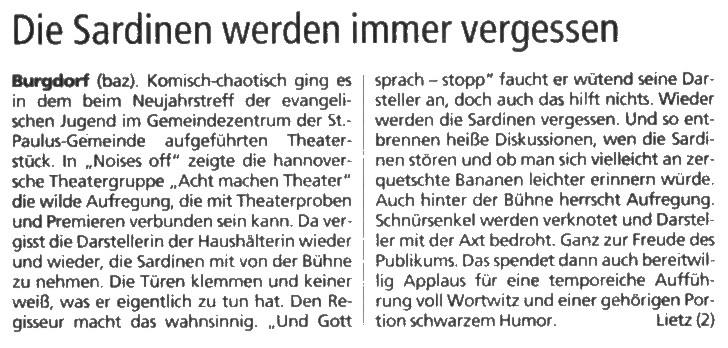 Noises Off in Burgdorf