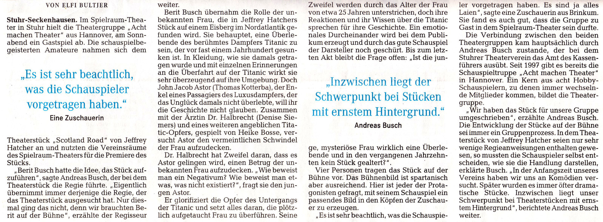 Scotland Road im Text